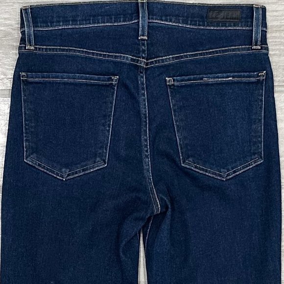 Revolve LE JEAN Vivie Slim Stovepipe Jeans in Frankie Wash Dark Denim Size 29 - Picture 8 of 15